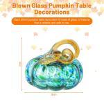 Herbstdeko Tischdeko Glas Kürbis,Herbst Dekoration Kürbisfigur für Herbsternte Dekor,8cm Glas Kürbis Sammelfiguren Tischakzent für Tischdeko,Erntedankfest Thanksgiving Hallowe