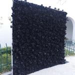 Blumen-Wandpaneel, Schwarze Rose, Gänseblümchen, Künstliche Seide, Hortensie, Rosenblumen-Panel, Hochzeit, Party, Süßigkeiten, Wand, Schaufenster, Festlicher Blumenhintergrund