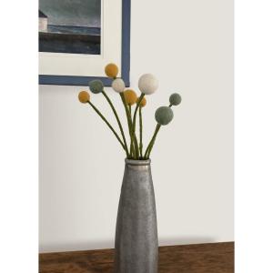 9 vilten bloemen, kleine bloemengroet, bloemenboeket, Moederdag, handgemaakt (geel)