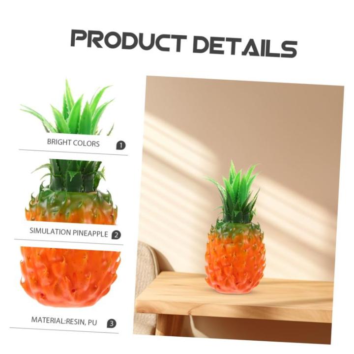 3st Simulierte Ananas-Ornamente Künstliche Ananas Ananas-Statue Künstliches Ananas-Modell Künstliche Früchte Falsches Obst Obstdekor Für Die Küche Simuliertes Obst Harz Orang