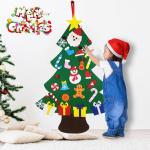 Filz Weihnachtsbaum Set DIY Filz Weihnachtsbaum Set Falt Filz Weihnachtsbaum Dekoration DIY Filz Deko Weihnachtsbaum Für Kinder mit Abnehmbaren Hängenden Ornamenten für Home/Tü