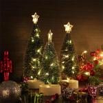 Weihnachtsbaum Klein mit Beleuchtung 3PCS Tisch Mini Weihnachtsbaum Geschmückt mit LED Lichterkette Tabletop Kleiner Weihnachtsbaum Mini Tannenbaum Künstlich Klein Weihnachtsdeko