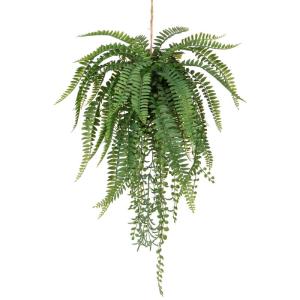 Kunstmatige hangplant van 35 cm met henneptouw, nepplanten, Boston-varen, hangende planten voor binnen, voor thuis, keuken, badkamer, wanddecoraties