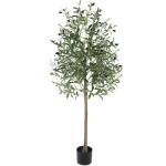 Olijfboom, kunstplant, 150 cm, grote kunstolijfboom, kunstboom, ziet eruit als echt voor woonkamer, slaapkamer, kantoor, decoratie