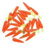 2 Sätze Karotte Gefälschte Gemüserequisiten Miniatur-tierfiguren Künstliches Pflanzendekor Mini-gemüse Mini-plüschtiere Minifiguren Möhren Schaumstoff Styropor 25 Stück * 2