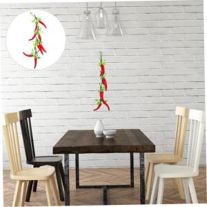 1 Bund Wanddekoration Anhänger Rotes Dekor falscher roter Pfeffer Mini Paprika Mini-Chilischoten küchendekoration Wand polsterung Frühlingsfest-Anhänger Pfeffer hängendes Seil