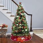 75 cm kerstboomrok rood jute kerstboomtapijt ornamenten decoratie voor Kerstmis