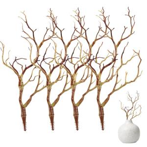 4 Stück Dried Tree Branches Artificial Antler Branch, Simulated Plastic Coral Branch, Plant Twigs Plastic Dry Branches, for Decoration for Christmas Party Various Festivals Home H