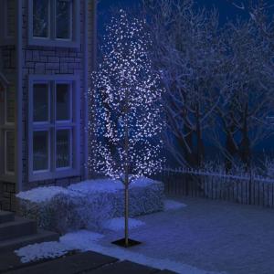 LED Weihnachtsbaum Lichterbaum Weihnachten Christbaum für Außenbereich geeignet 1200 LEDs Blaues Licht Kirschblüten 400 cm