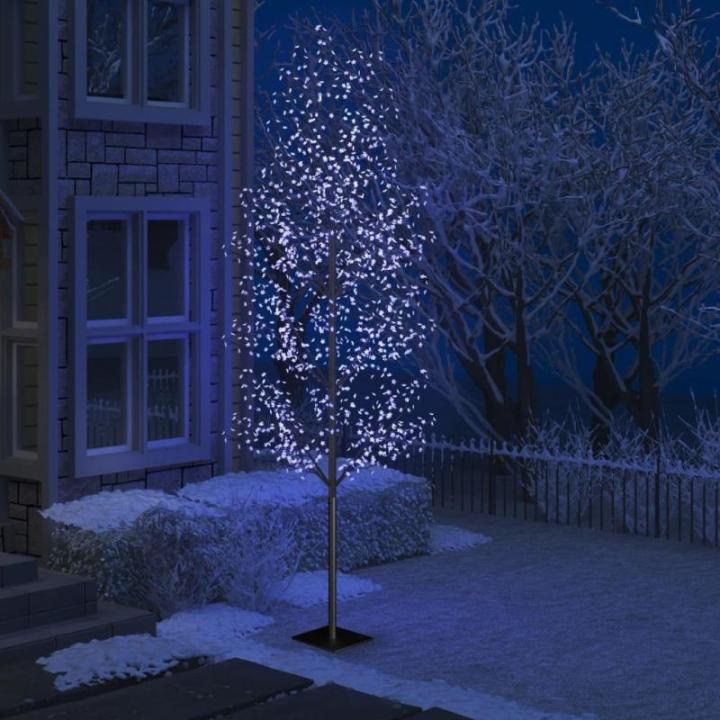 LED Weihnachtsbaum Lichterbaum Weihnachten Christbaum für Außenbereich geeignet 1200 LEDs Blaues Licht Kirschblüten 400 cm
