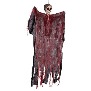 Halloween-Hängegeist | Gruseliges hängendes Skelett- | Blut-Guaze-Horror-Hängegeist für Halloween-Dekorationen, gruselige Spukhaus-Requisite