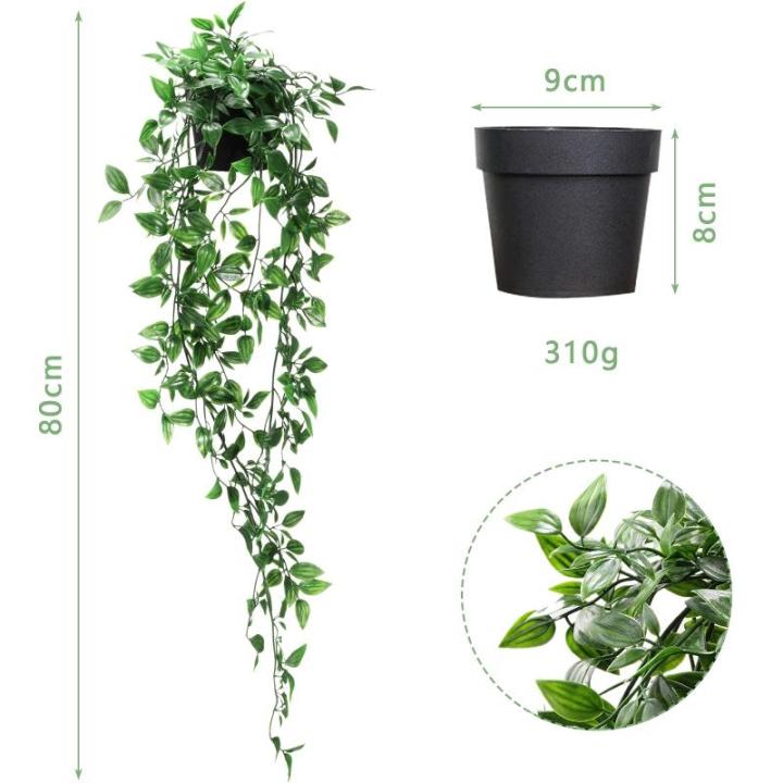 3 x kunstmatige potplanten, groene hangplant voor binnen en buiten, hangende slingers voor bruiloft, tuin, hangmanden, wanddecoratie
