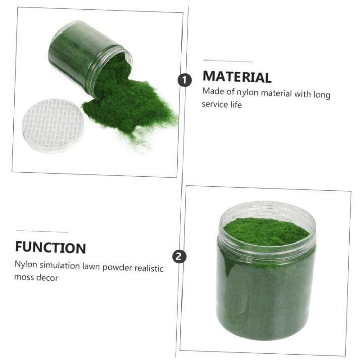 2 Stück 1 Moosrasenpulver Künstliches Dekor Kunstrasen Dekorationen Fee Gefälschtes Gras Zen-gartenzubehör Terrain DIY Grasmodell Blumendekoration Zug Nylon Spielzeugzimmer Anl