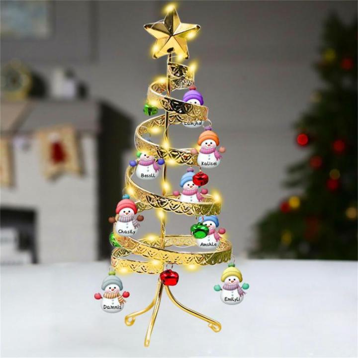 Gepersonaliseerde sneeuwpop naam kerstboom naam kerstboom kristal kerstboom cadeaus voor verjaardag kerstdecoratie geschenken voor vrouwen vrouw vriend vriend, stijl 3-2