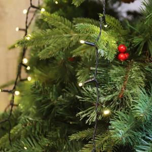 0,6 m kerstboomverlichting met ring en 8 slingers, 48 led-lampjes, lichtketting voor kerstboom, waterdicht, kerstverlichting voor dennenboom van 60 cm, 90 cm, 120 cm, warm wit