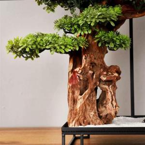 Kunstbonsai-boom, kunstbonsai-boom, 127 cm, grote decoratieve simulatie, welkomstboom, dennen-bonsai-boom, interieurdecoratie, groene simulatieplant, kunstbomen, planten