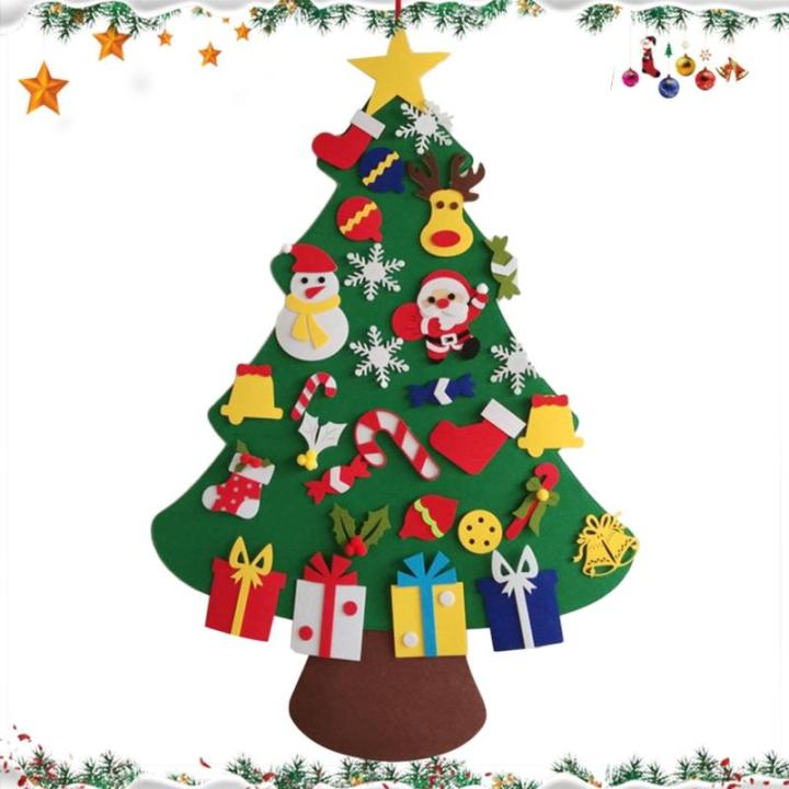 Kid Felt Christmas Tree | Wall Art Decor | Christmas Tree Wall Decor | Felt Christmas Tree | Christmas Tree For Kids Interactive Fun For Children's Rooms, Bedrooms, Dormitories