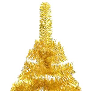 Künstlicher Weihnachtsbaum mit Ständer Christbaum Tannenbaum Kunstbaum Weihnachten Künstlicher Weihnachtsbaum Weihnachtsdeko Gold 150 cm PET