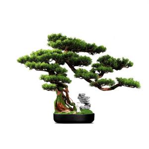 Kunstmatige bonsai-boom, 65,9 cm, grote decoratie, simulatie welkomstgrenen, bonsai-boom, woonkamer, kantoor, desktop, groene kunstboom, creatieve kunstpotplant
