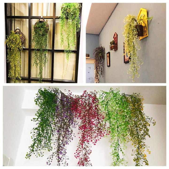 2 stuks hangende mand kunstmatige bloem, kunstmatige bloemen aan de muur, muur gemonteerde kunstmatige bloemen, kunstmatige bloemen buiten, kunstmatige hangplanten voor thuis, tuin