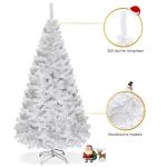 Kunstkerstboom, dennenboom met metalen standaard, pvc-naalden, kunstboom, ideaal voor thuis, kantoor, winkels en hotels, wit