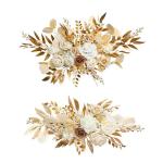 2 stuks bruiloftsboogbloemen, kunstbloemenarrangement, kunstbloemen-wagset, welkomstborden, bloemendecoraties voor bruiloftsdecoratie, ceremonie en (#2)