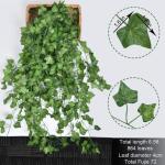 Kunstklimopslinger 2 meter, 12 stuks, , balkonplanten, decoratie, hangslinger, voor bruiloft, kantoor, keuken, tuin, feest, wanddecoratie