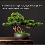 Künstlicher Bonsai-Baum Künstliche Pflanzen, Kiefern-Bonsai, Innendekoration, gefälschter Bonsai mit Keramiktopf, Feng Shui, Glück, Glück, Bonsai-Baum, künstliche Wohnzimmer-