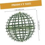 6 stuks bloemstuk ballen vormen cirkels groen balframe van imitatie kogelkooi planten kunstmatige plantenbolframe groen decor plastic bladeren boeket 3D