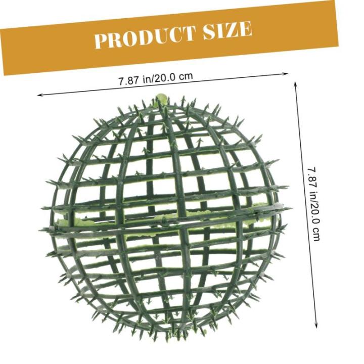 6 stuks bloemstuk ballen vormen cirkels groen balframe van imitatie kogelkooi planten kunstmatige plantenbolframe groen decor plastic bladeren boeket 3D