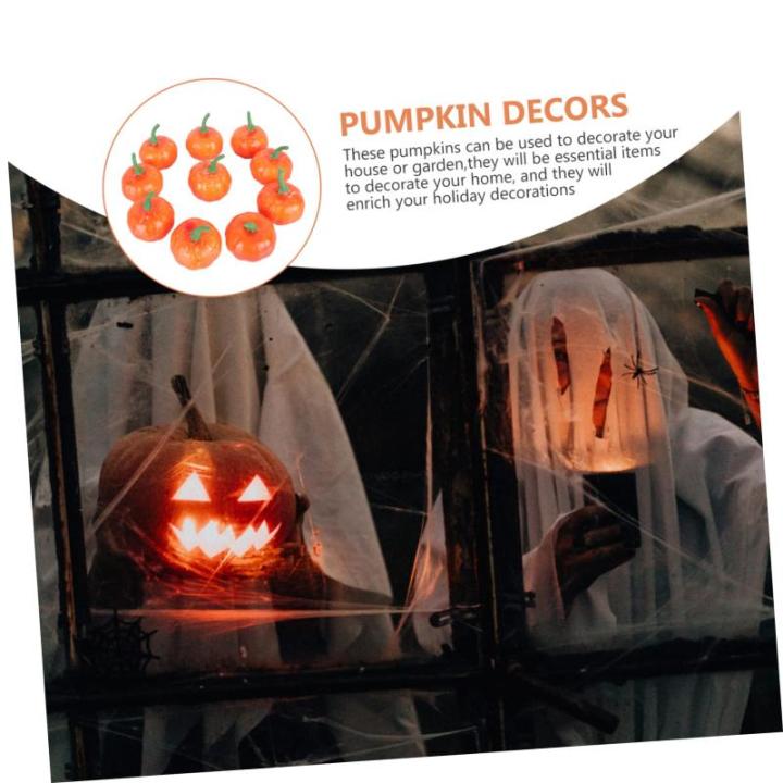 2 Sätze Künstlicher Kürbis Halloween-kürbis-Requisite Tischdekoration Kürbis-Fotografie-stütze Simulations-kürbis-Requisite Kleiner Halloween-kürbis Plastik Yellow 10 Stüc