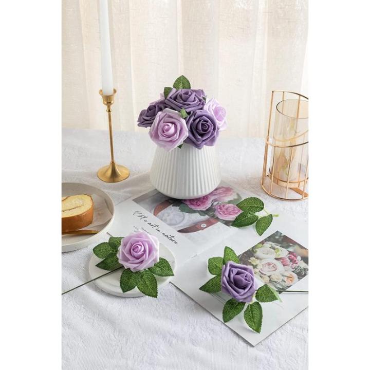 25 stuks echt uitziende nep roos hoofd, nepbloemen Realfor DIY bruiloft boeketten Centerpieces arrangementen Party Home Decoraties, Freecombination2