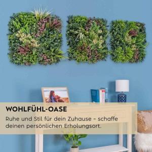Urban Jungle wand, set van 3, elk 50 x 50 cm, groening, voor binnen en buiten, uv-bestendig, onderhoudsvriendelijk en duurzaam, verticale tuin voor een feel-good sfeer en