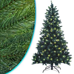 Kerstboom -Xmas Premium 180 cm met LED Fairy Lights - Kunstmatige volledig PE dennenboom van 100% spuitgegoten - bedrieglijk echte kunstboom - B1 moeilijk ontvlambaar