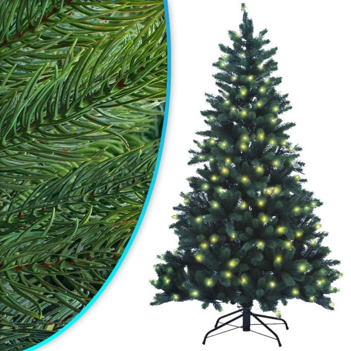 Kerstboom -Xmas Premium 180 cm met LED Fairy Lights - Kunstmatige volledig PE dennenboom van 100% spuitgegoten - bedrieglijk echte kunstboom - B1 moeilijk ontvlambaar
