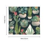 Vetplanten en cactus wandtapijt, muuropknoping 152 x 130 cm wandtapijt voor slaapkamer grappig wandtapijt muurkunst moderne muurdeken slaapzaal wand poster banner voor woonkamer