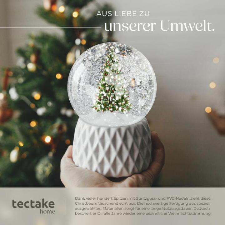 Künstlicher Weihnachtsbaum, naturgetreuer Tannenbaum künstlich mit Spritzguss- und PVC-Nadeln, biegbare Tannenzweige, pflegeleicht, Weihnachtsbaum künstlich als Weihnachtsdeko -