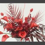 Kunstblumen Blumenkunst-Simulationsblumen-Dekor – eleganter künstlicher künstlicher Pflanzenstrauß für den Tisch im Wohnzimmer, handgefertigte Glasvase für jeden Anlass