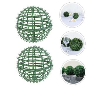 4 Stück Grasballständer Topiary-kugelstützkäfig Kugelkäfig Aus Buchsbaum Halter Für Blumengraskugeln Dekorative Pflanzenkugel Graskugel-Ornament-Rack Grüner Grasball Plastik