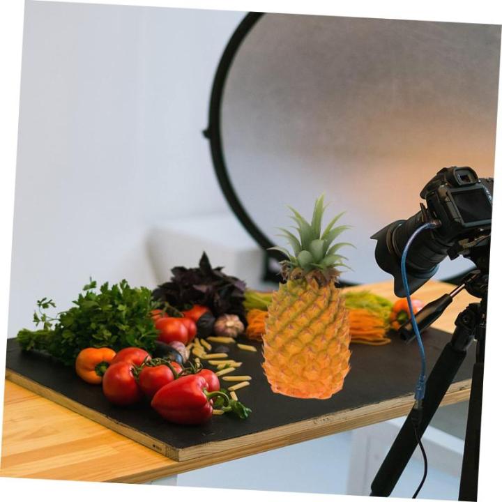 3St simulierte Ananas-Ornamente Ananas-Statue gefälschte Äpfel Ananas-Kunststoffmodell Ananas Schaufensterdekoration Obst Modelle künstliche Ananas Fake-Ananas-Modell-Dekor Pu