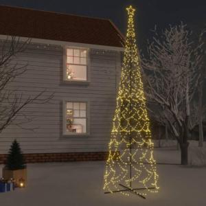 Mobili Weihnachtsbaum mit Kegel, warmweiß, 3000 LEDs, 230 x 800 cm, Weihnachtsdekoration, Weihnachtsbaum, künstlicher Weihnachtsbaum, dünner Ständer