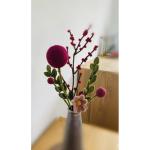 9 vilten bloemen, kleine bloemengroet, boeket, Fair Trade, handgemaakt (XXL-rood)