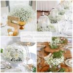 10 STKS 30 Trossen Witte Babys Adem Bloemen Kunstmatige Witte Nep Bloemen Gypsophila Diy Bloemen Boeketten Arrangement Bruiloft Home Decor (VASE NIET Inbegrepen)