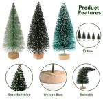 12 Stück Mini Weihnachtsbaum 12.5CM Grün Künstlicher Tannenbaum Klein Christbaum Modell Schnee Frost Bäume Miniatur Tanne Tischbaum Weihnachtsschmuck Desktop Ornamente für DIY