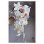 Hochzeitsstrauß for die Braut mit künstlichen Blumen, frischer und süßer Simulationsstrauß, Dekoration, Anleitung for künstliche Blumen, Blumenplatzierung, Foto-Requisiten, H