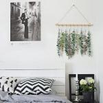 Kunsthangplanten, eucalyptus, bladeren, , eucalyptus, takken, voor tuin, binnen en buiten, kunstdecoratie, woonkamer, slaapkamer (groen-2)