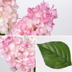 3 stuks nepbloemen hortensia roze 72,9 cm hoge kunstmatige hortensia bloemen, zijden bloemen lange steel voor bloemstuk thuis boerderij kantoor hotel decoratie