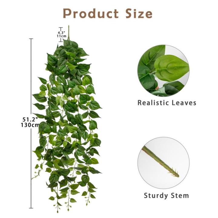 Kunstmatige hangplanten, hangende kunstplant, decoratieve plant, groene planten voor vierwand, woondecoratie