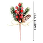Künstliche Balkonpflanzen Blumenkasten Dekoration, 8 Stück, künstlicher Zweig, Bastelkranz, Pick Künstliches Obst (C, One Size)