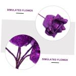 50 Stück Rosenkopf Artificial sztuczne kwiaty Simulationsblume Blumen künstlich künstliche Blumen heimische Blumen schmücken Blumendekoration für zu Hause Sport Violett